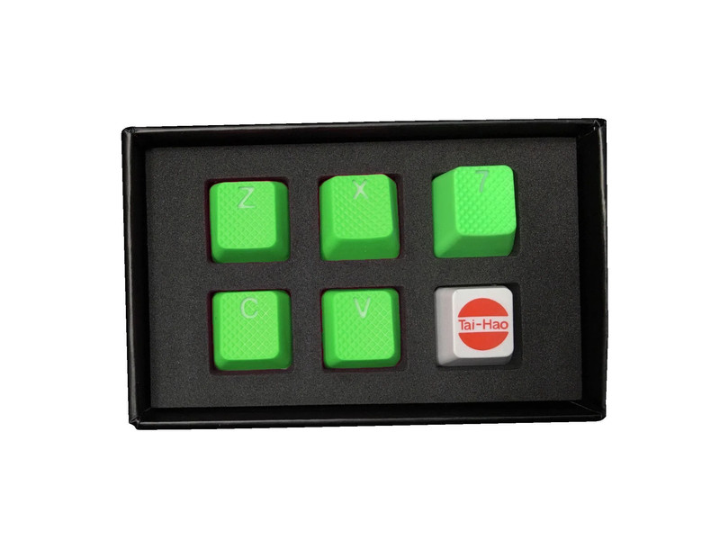 Tai-Hao 4+2 Key ABS Keycaps - Neon Green - مفاتيح كيبورد